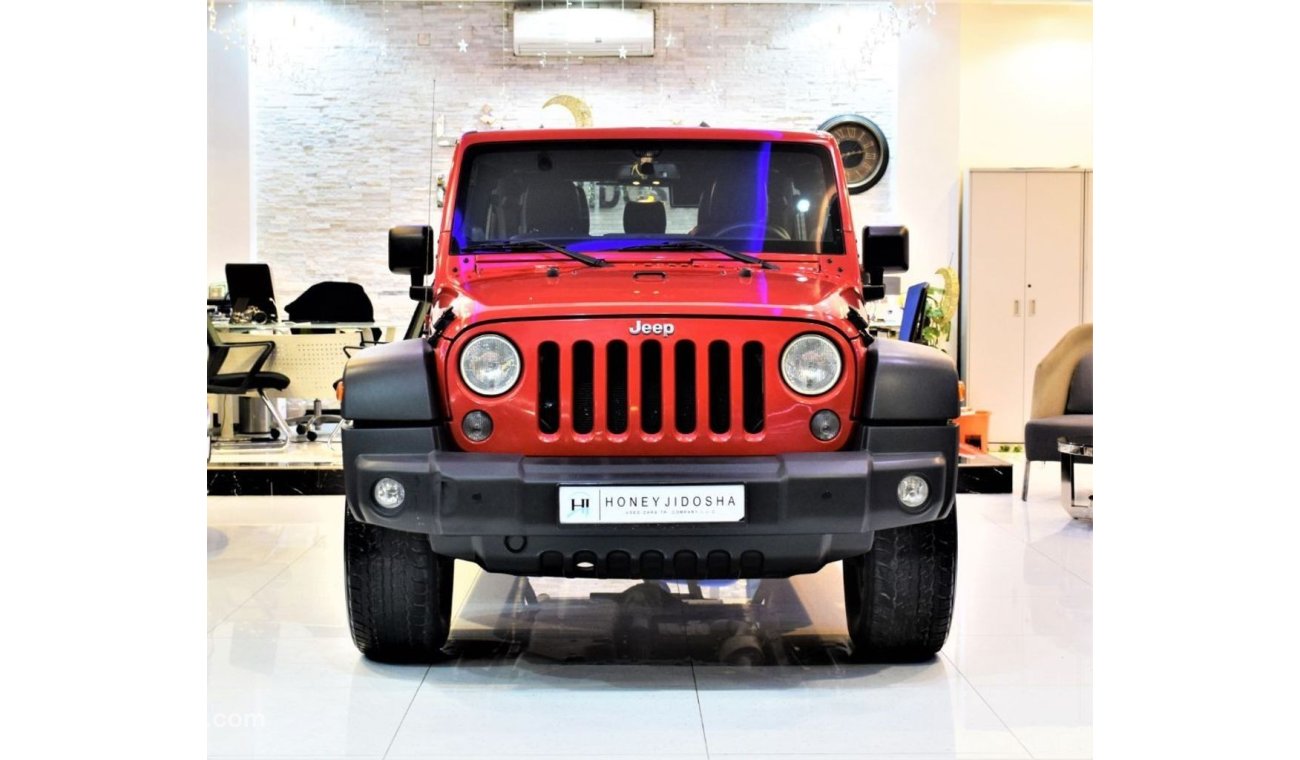 جيب رانجلر ORIGINAL PAINT ( صبغ وكاله ) AMAZING Jeep Wrangler Sport Unlimited 2014 Model!! in Red Color! GCC Sp