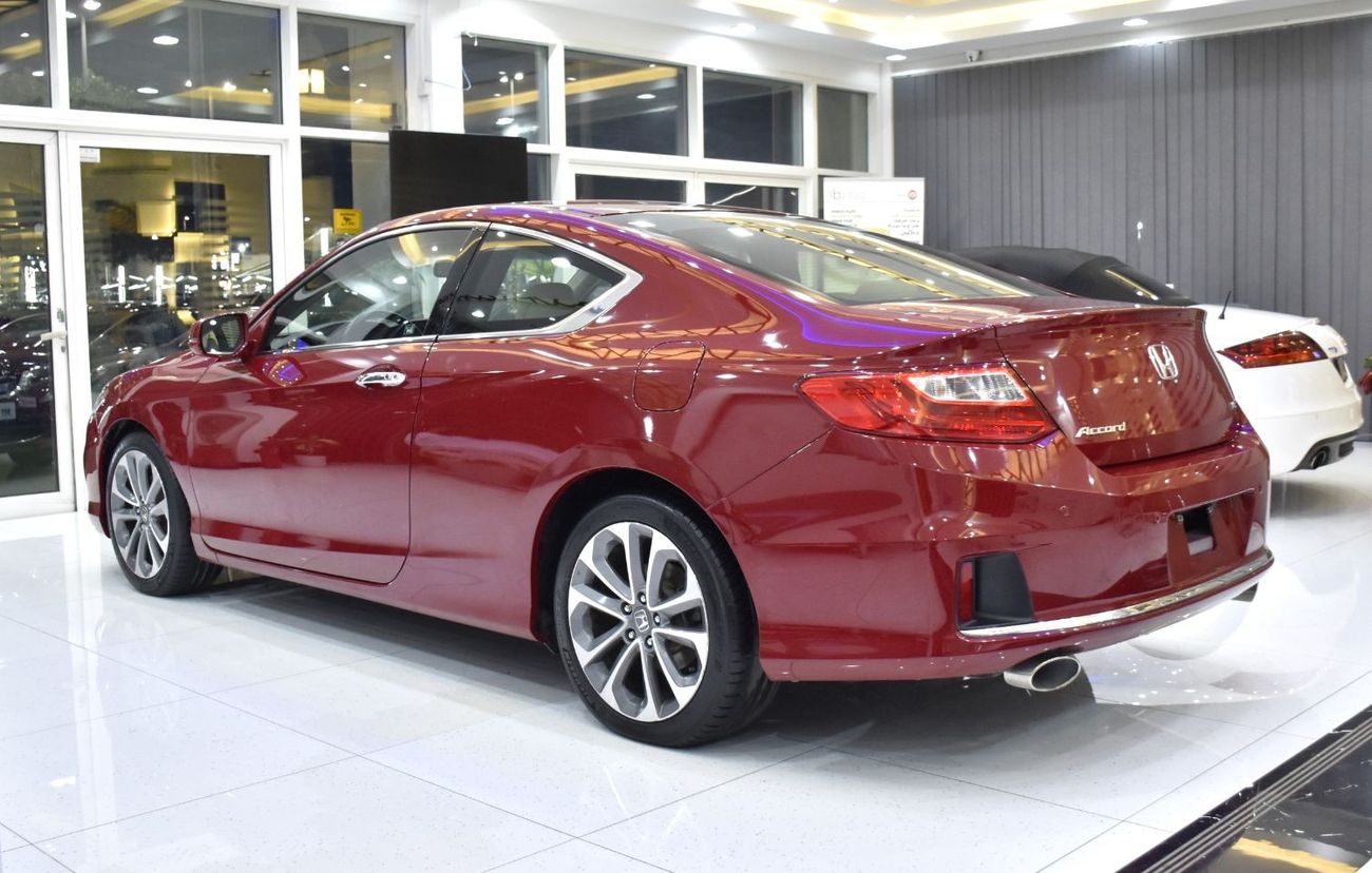 هوندا أكورد كوبيه EXCELLENT DEAL for our Honda Accord Coupe V6 ( 2013 Model ) in Red Color GCC Specs
