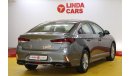 هيونداي سوناتا Hyundai Sonata 2018 GCC under Agency Warranty with Zero Down-Payment.