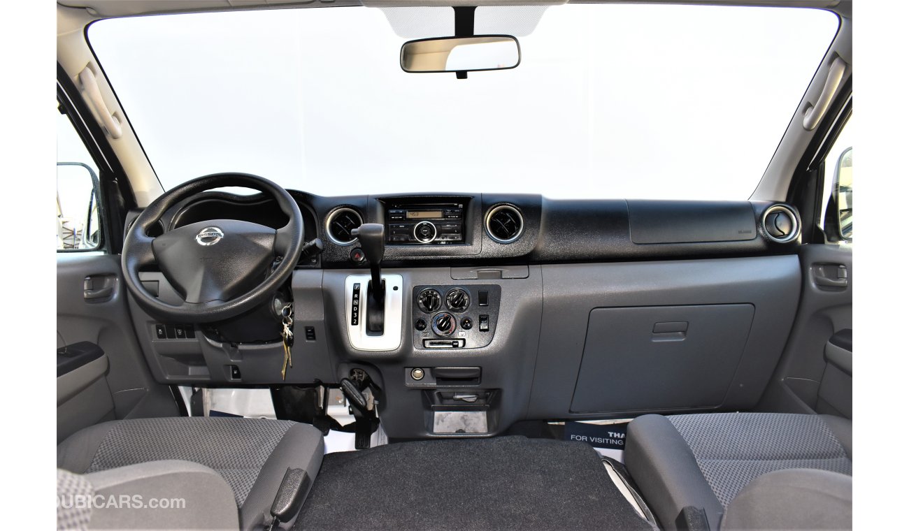 Nissan Urvan AED 1660 PM | 0% DP | 2.5L NV-350 AT 13-STR GCC WARRANTY