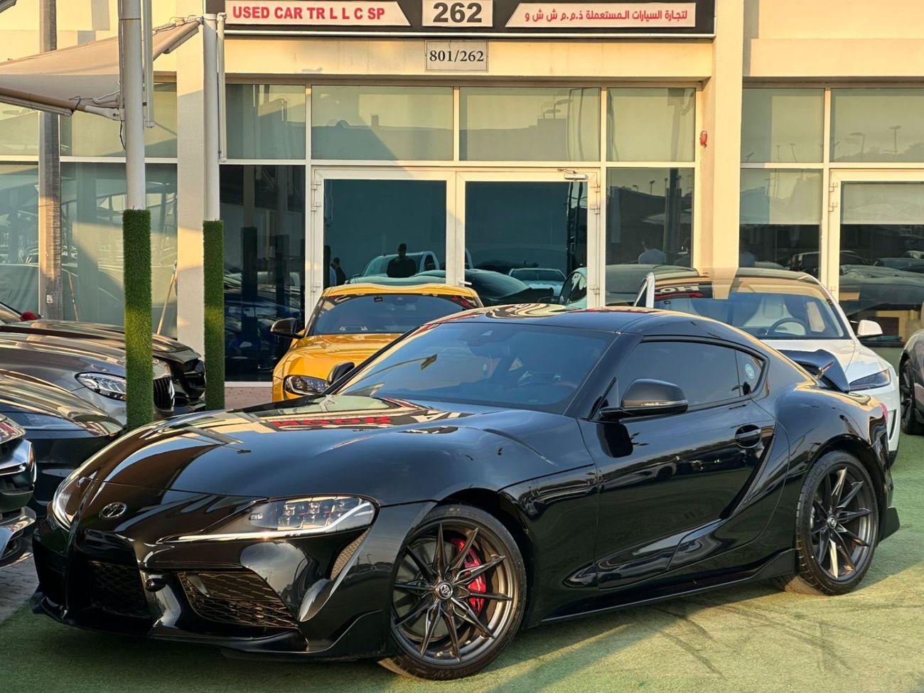 تويوتا سوبرا تويوتا سوبرا GR V6 خليجي صبغ وكالة تشييكات وكاله تحت الضمان جير عادى بحاله ممتازه