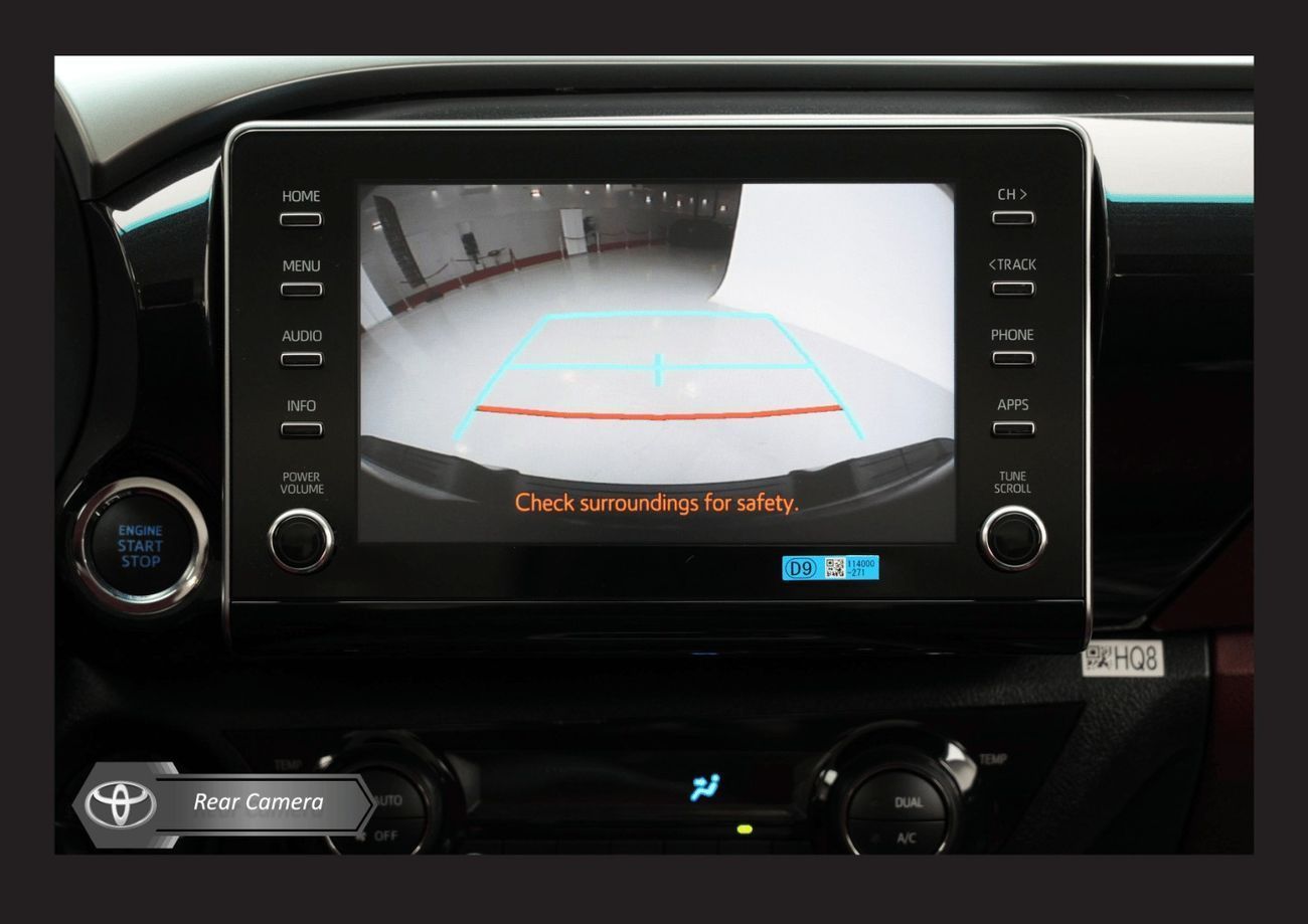 تويوتا هيلوكس ECT0092 - Toyota Hilux DCab GLX - 2.4L Dsl At Full Options - White/Red - African Specs