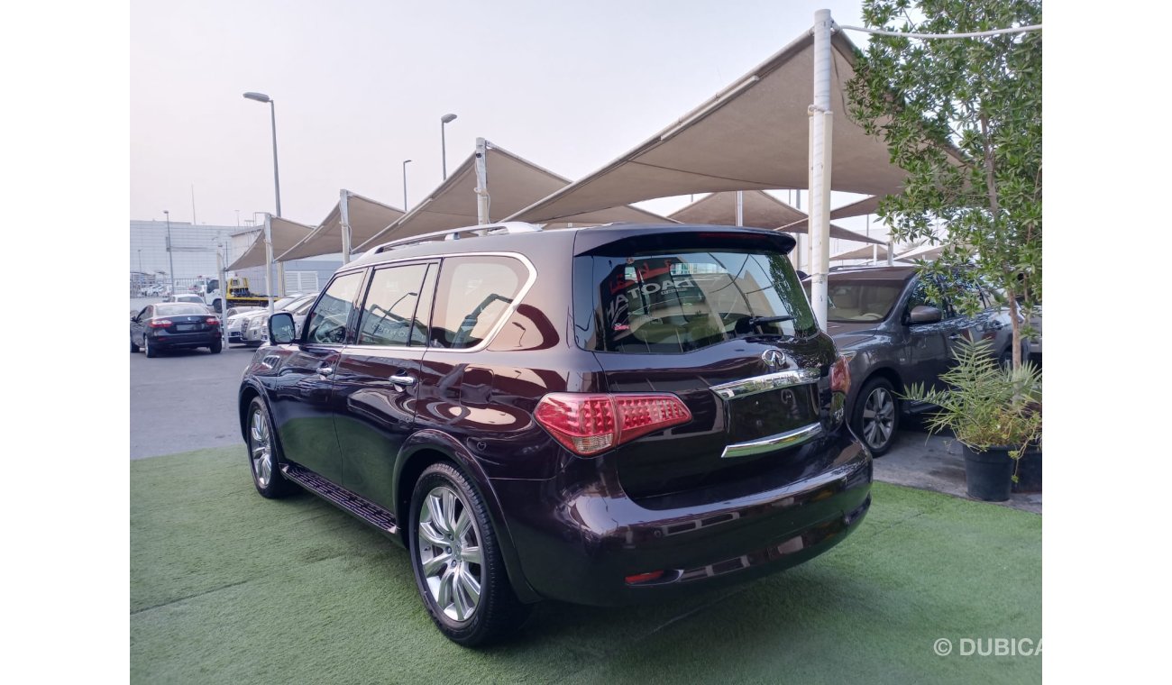 إنفينيتي QX56 خليجى صبغ وكالة موديل 2011 خمس كاميرات فتحة جلد مثبت سرعة تحكم رنجات حساسات بحالة ممتازة