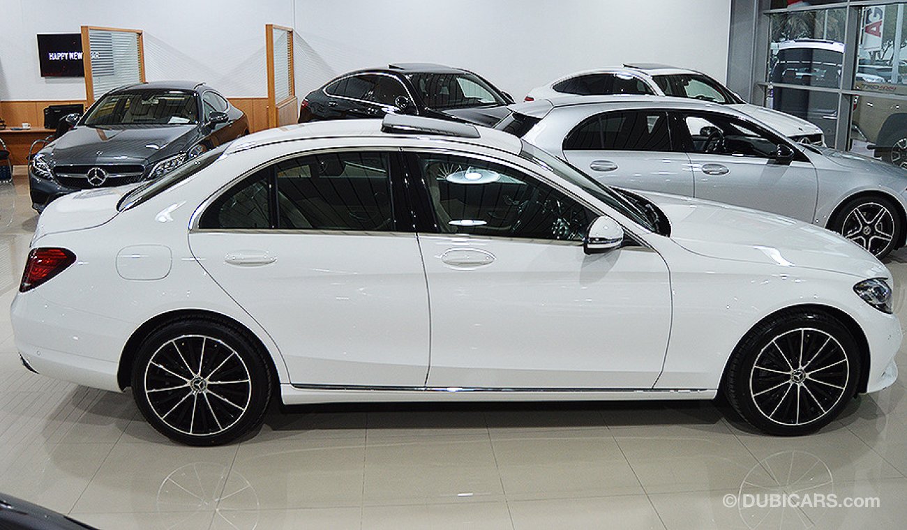 Mercedes-Benz C200 2019 AMG Sedan, GCC, 0km with 2 Years Unlimited Mileage Warranty from Dealer