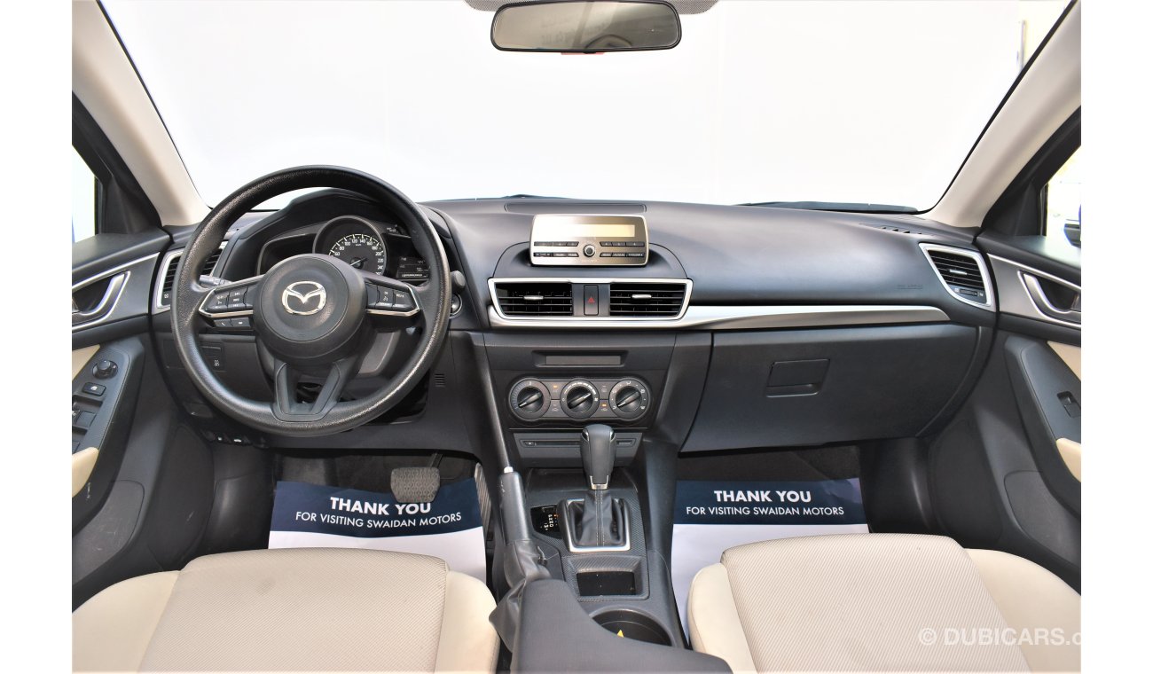 Mazda 3 AED 1075 PM | 0% DP | 1.6L S GCC WARRANTY