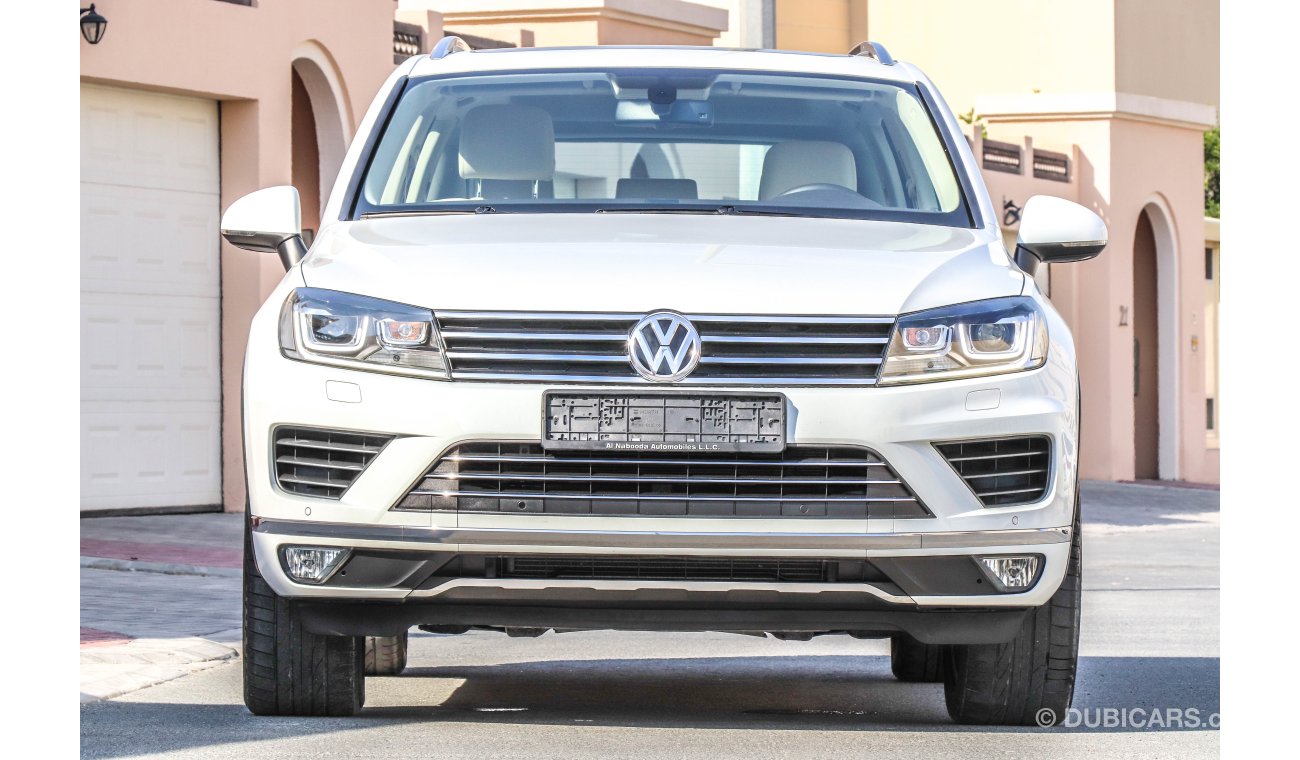 Volkswagen Touareg SEL Full option GCC 2016 AED 2,290 P.M with 0% D.P under warranty till 28/08/2021
