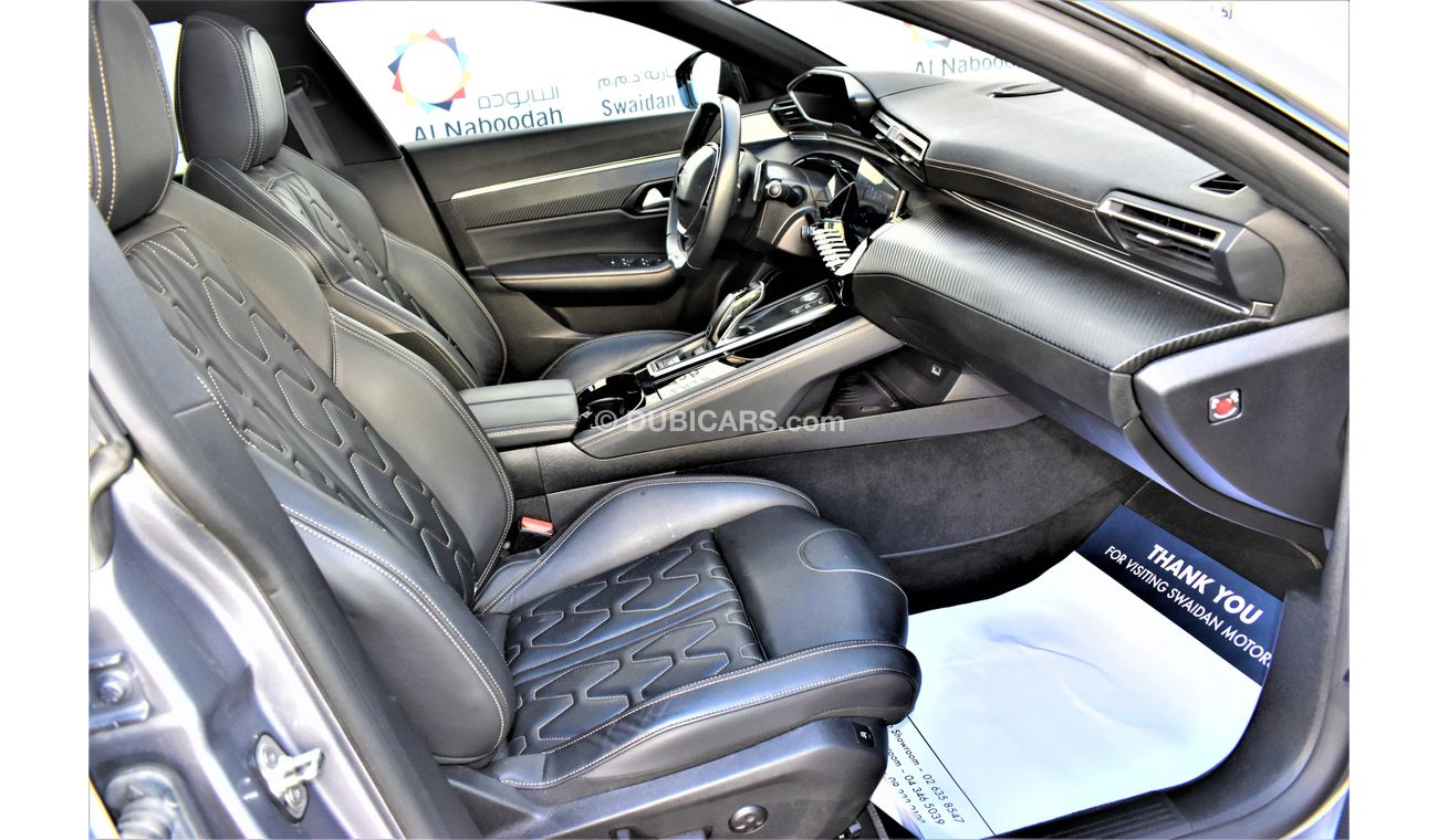 Peugeot 508 AED 1599 PM | 1.6L GT LINE GCC AGENCY WARRANTY AND SERVICE CONT UP TO 2026 OR 1000K KM