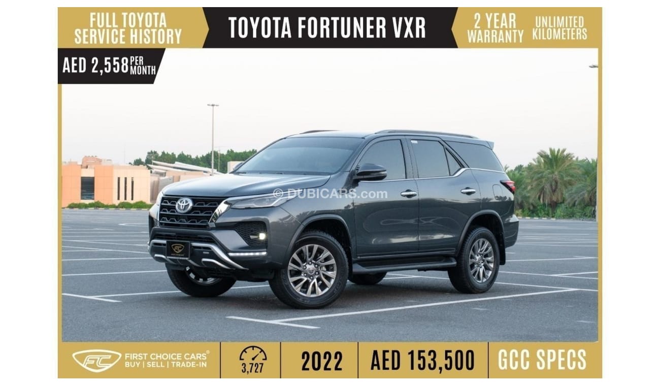 Used AED 2,558/month | 2022 | TOYOTA FORTUNER | VXR GCC | WARRANTY ...