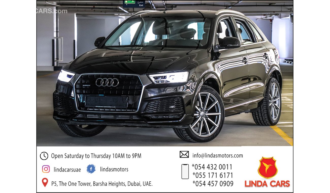 Audi Q3 35 TFSI S-Line 2018 GCC under Agency Warranty with Zero Down-Payment(AVAIL RAMADAN OFFER)