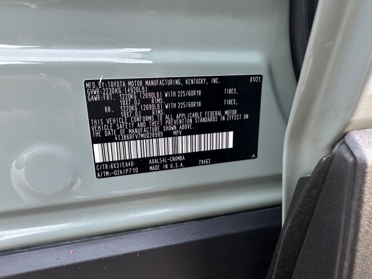 Toyota RAV4 VXR HEV 2021 RAV4 Hybrid 4x4 premium