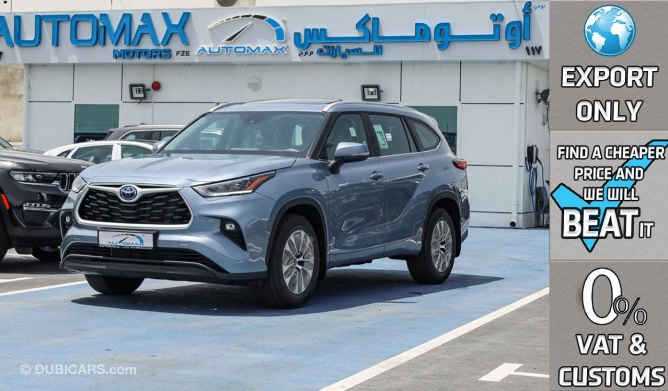 Toyota Highlander GLE Hybrid AWD 2.5L , GCC 2023 , 0Km , (ONLY FOR EXPORT)