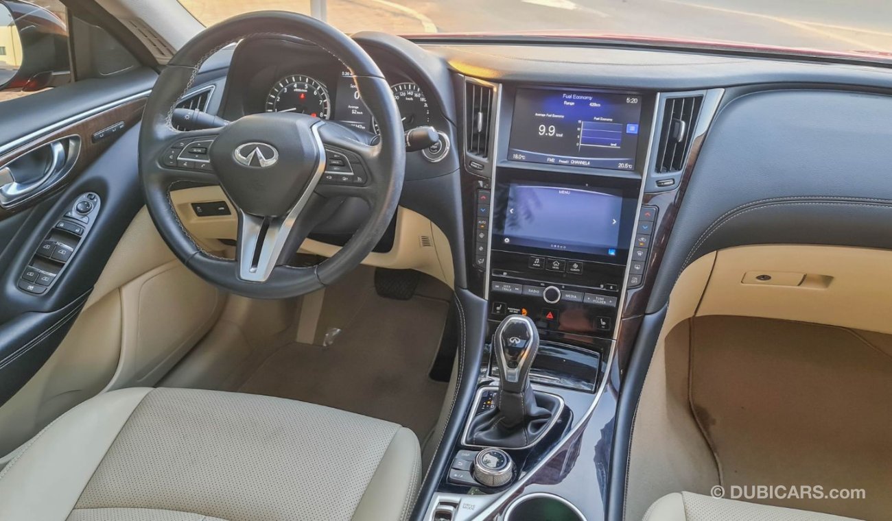 إنفينيتي Q50 3.0L Turbo V6 2019 Agency Warranty Full Service History GCC Full Option