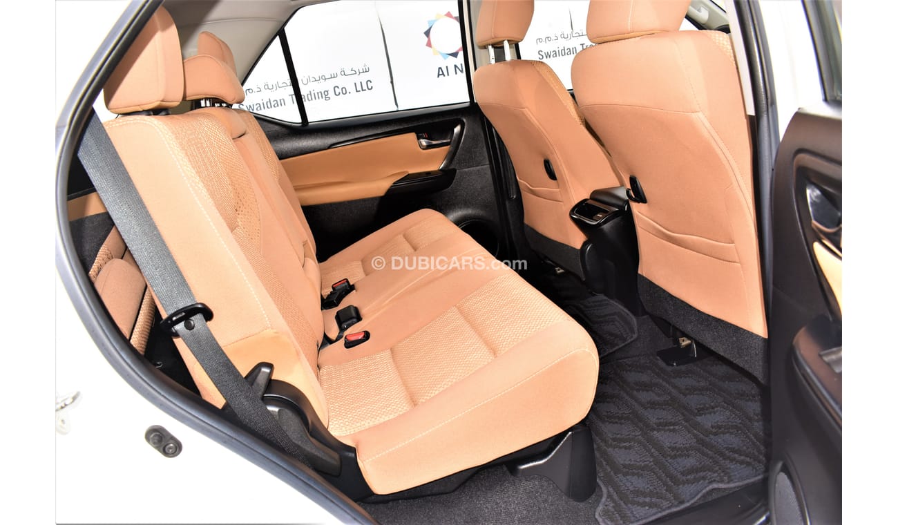 Toyota Fortuner AED 1599 PM | 2.7L EXR 4WD GCC DEALER WARRANTY