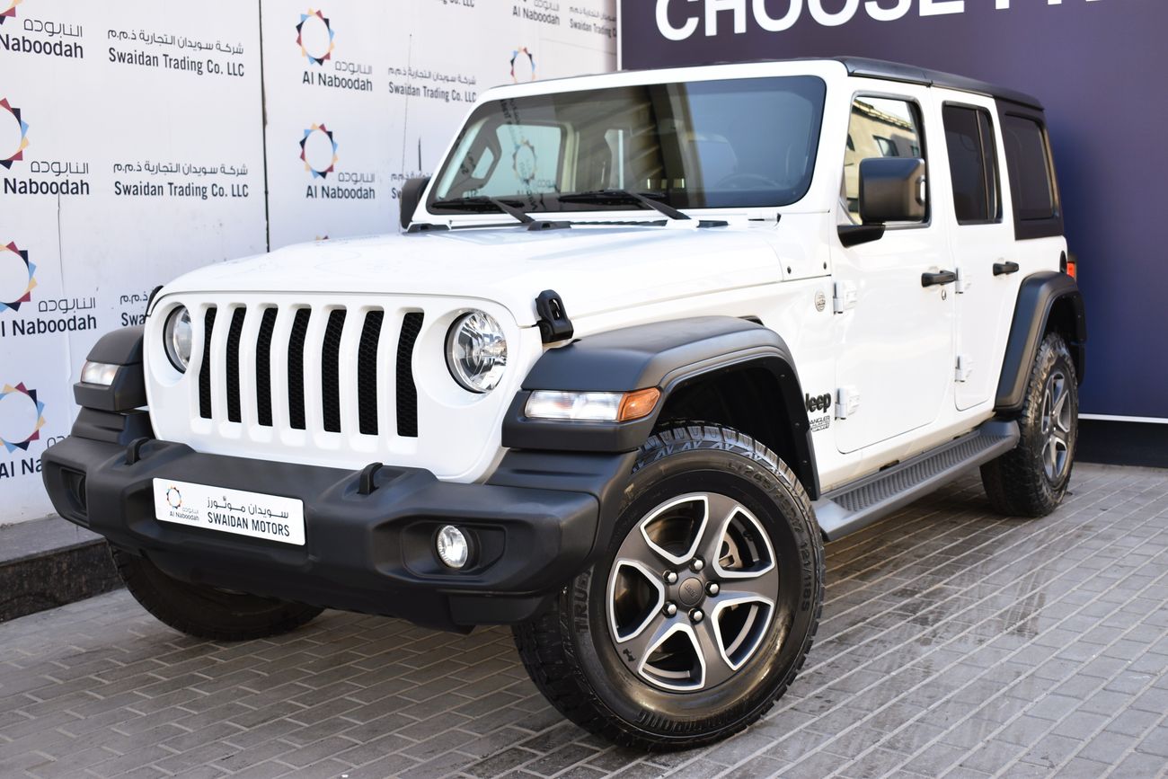 Jeep Wrangler AED 2079 PM | 3.6L UNLIMITED SPORT 4WD GCC DEALER WARRANTY