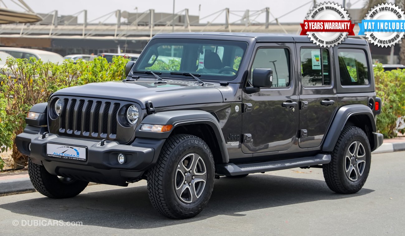 Jeep Wrangler UNLIMITED SPORT 2021 V6 3.6L GCC 0km W/ 3 Yrs or 60K km Warranty @ Official Dealer