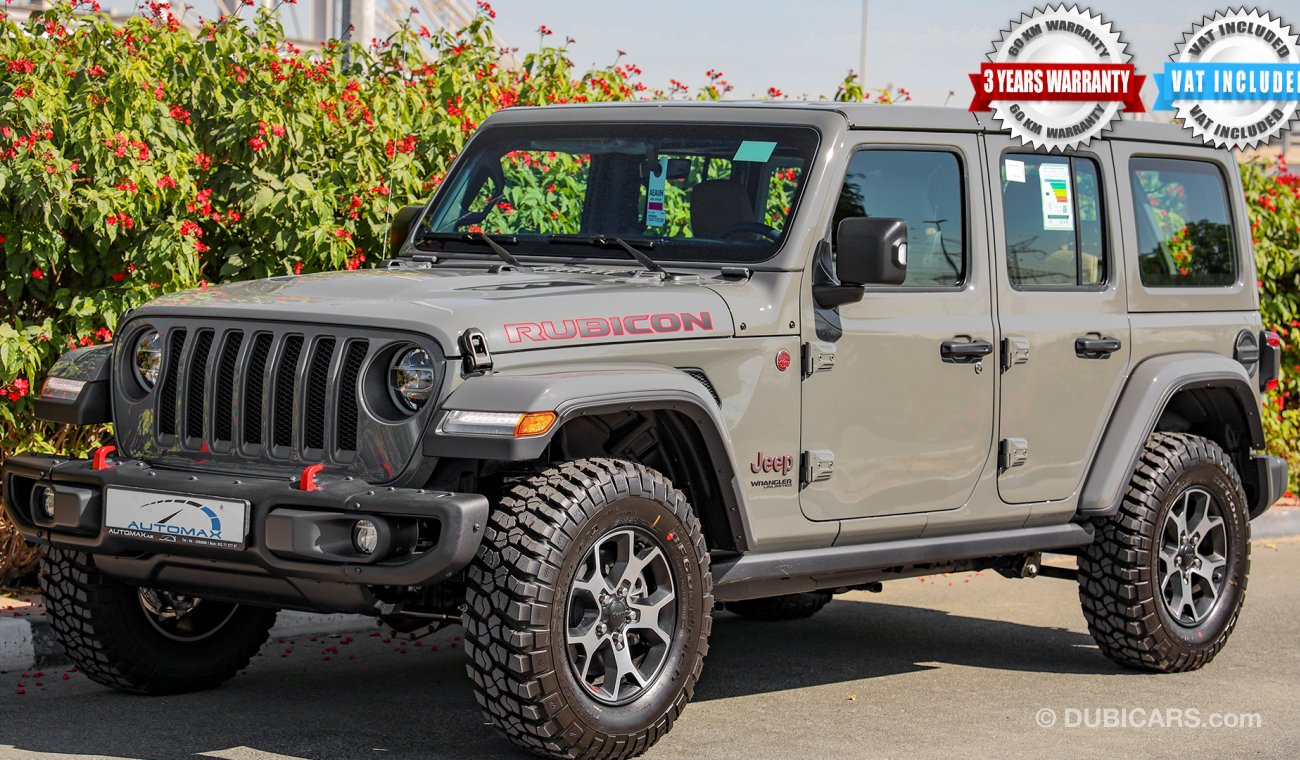 Jeep Wrangler Unlimited Rubicon V6 3.6L , GCC , 2021 , 0Km , W/3 Yrs or 60K Km WNTY @Official Dealer