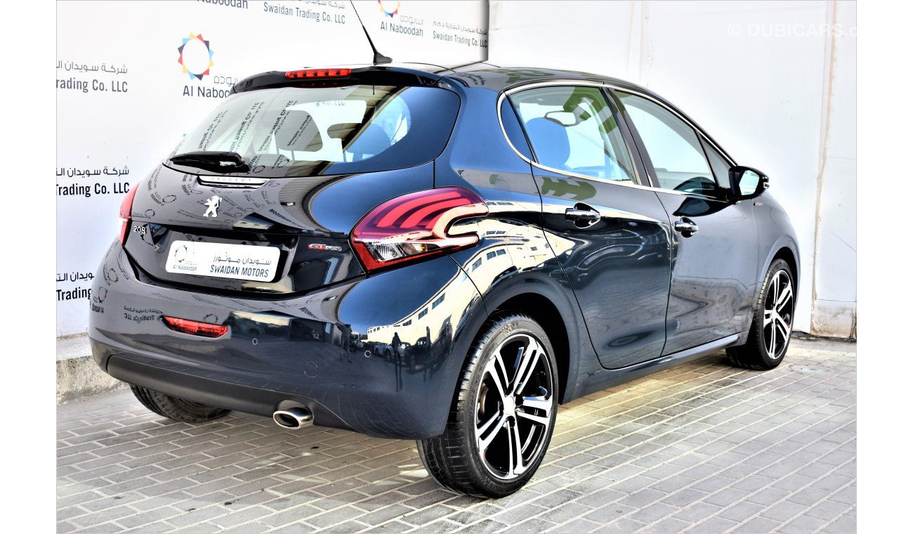 بيجو 208 1.6L GT LINE 2018 GCC SPECS AGENCY WARRANTY  STARTING FROM 39,900 DHS