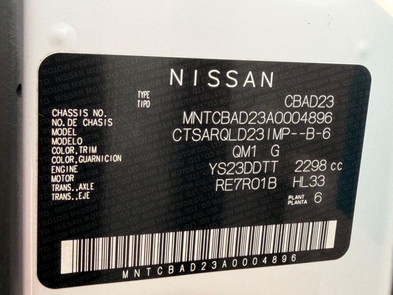 Nissan Navara Export from Australia