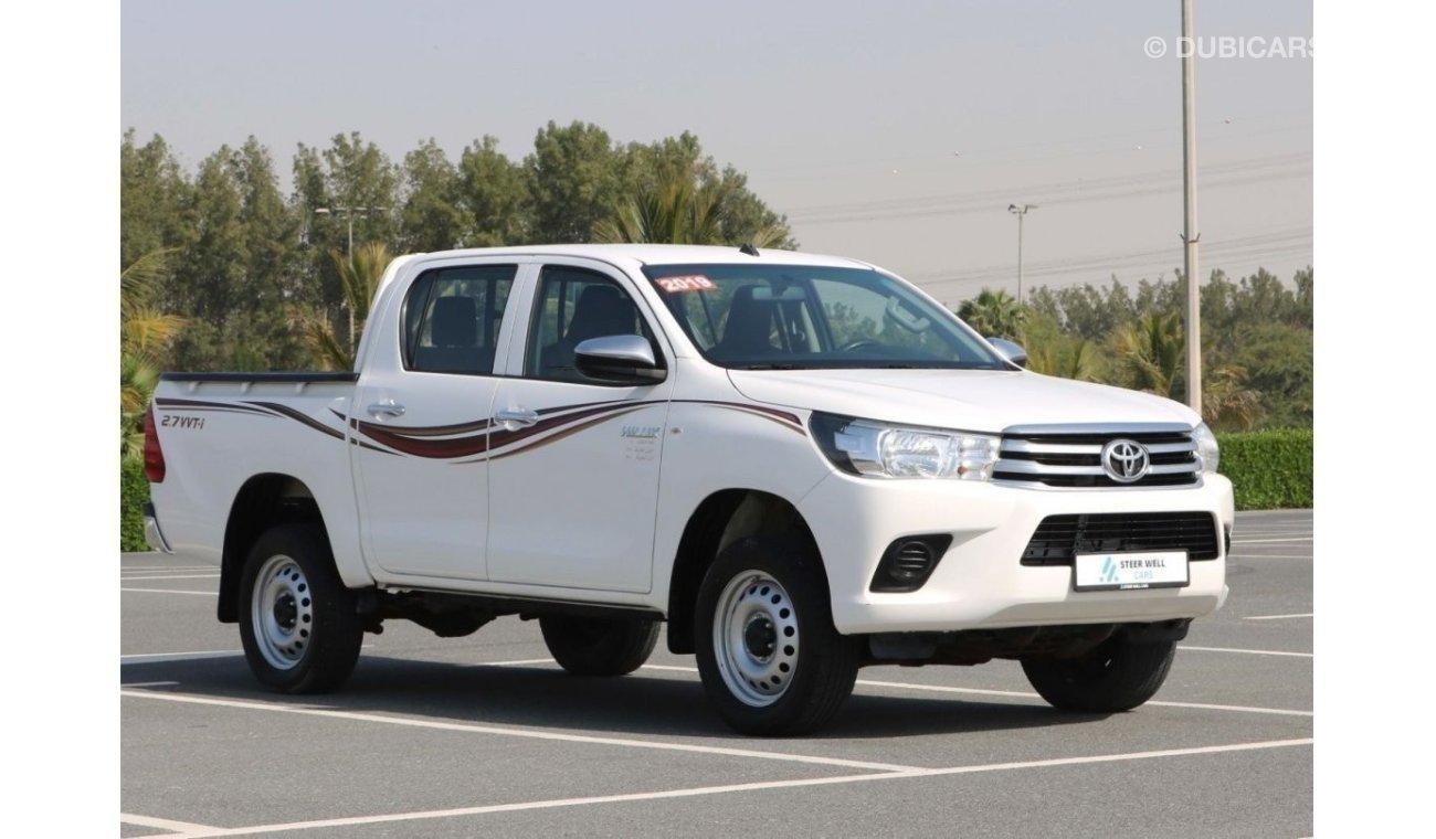 تويوتا هيلوكس GL 2019 | HILUX GL D/C 2.7L - 4X4 - PETROL - M/T WITH GCC SPECS AND EXCELLENT CONDITION