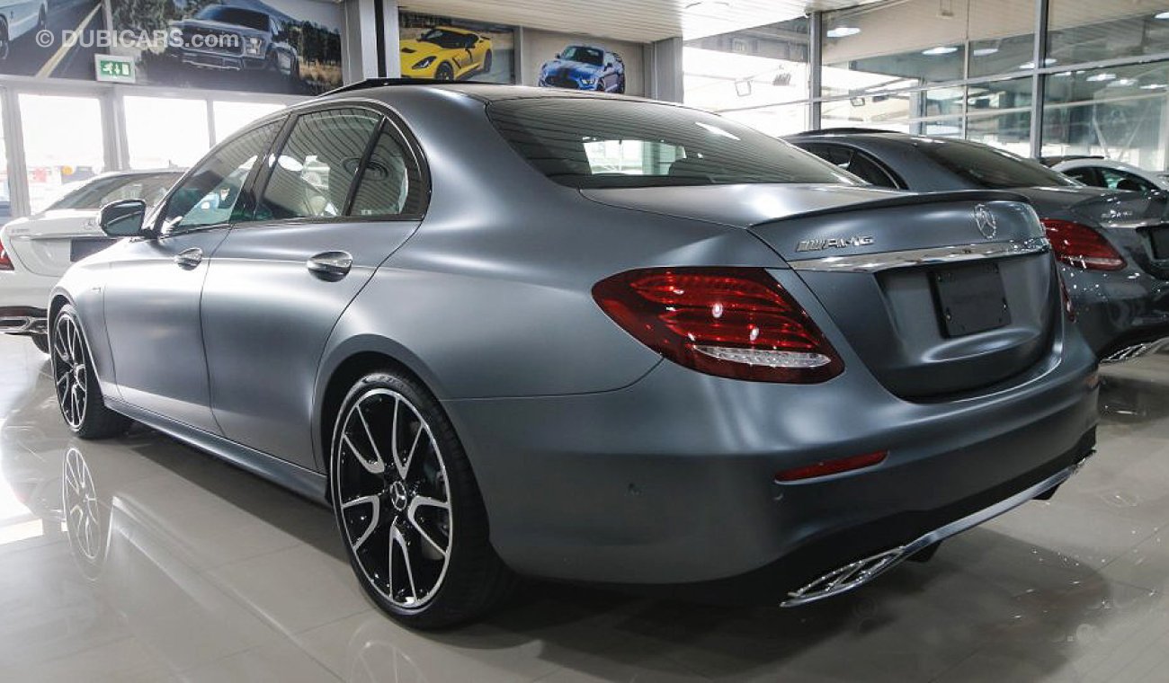 Mercedes-Benz E 43 AMG 4MATIC, 3.0L V6 Biturbo 0km, GCC Specs with 2 Years Unlimited Mileage Warranty