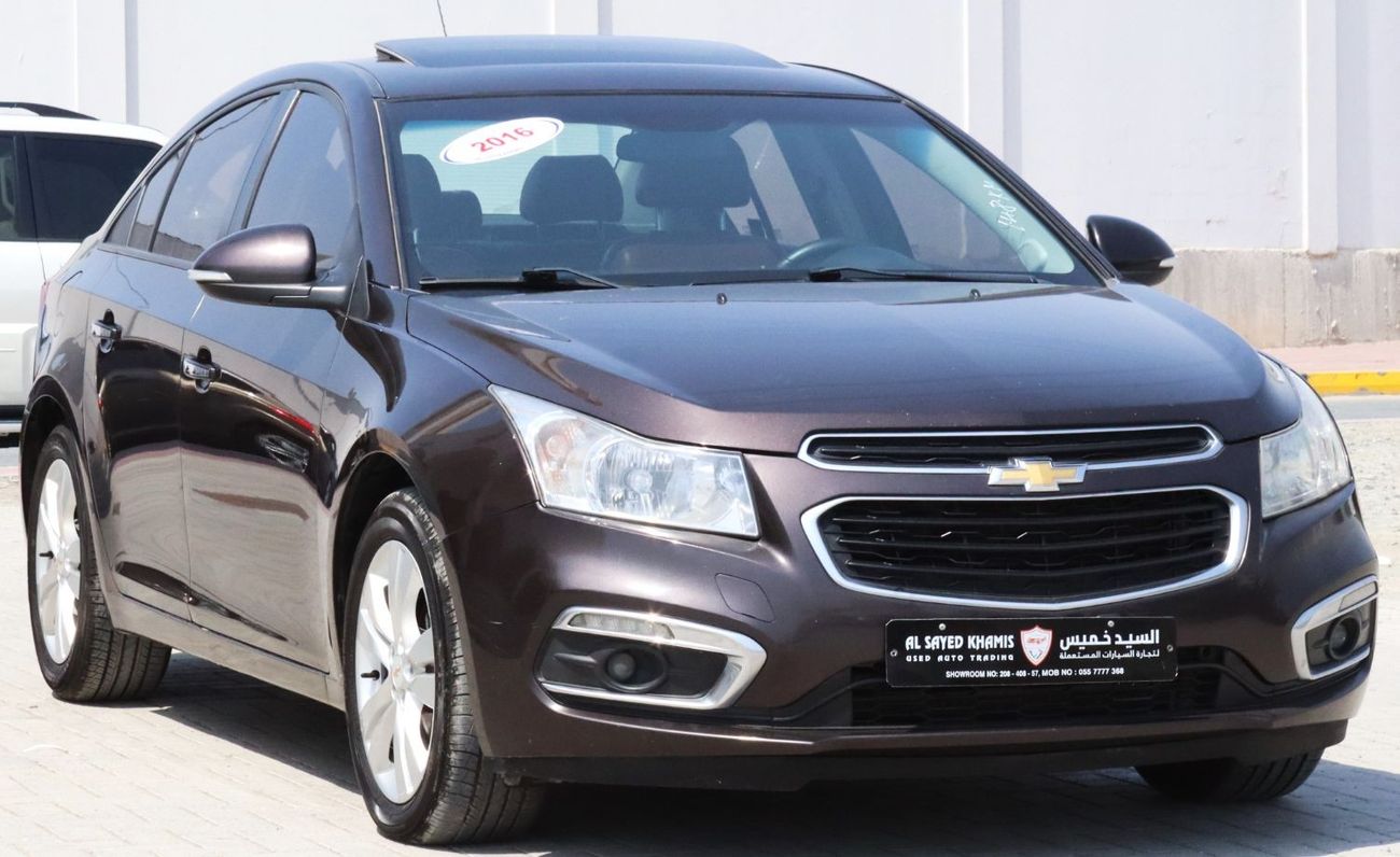 Chevrolet Cruze LT Chevrolet Cruze 2016 GCC full option in excellent condition without accidents