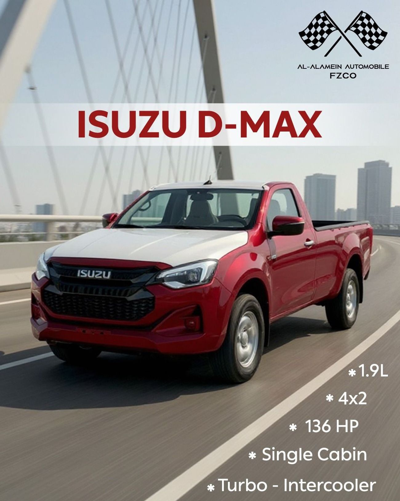 Isuzu D-MAX ISUZU D MAX PICK UP , 1.9L SINGLE CAB , DIESEL ENGINE , MODEL 2026