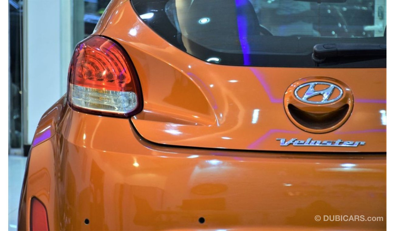 هيونداي فيلوستر ORIGINAL PAINT ( صبغ وكاله ) Hyundai Veloster 2013 Model!! in Orange Color! GCC Specs