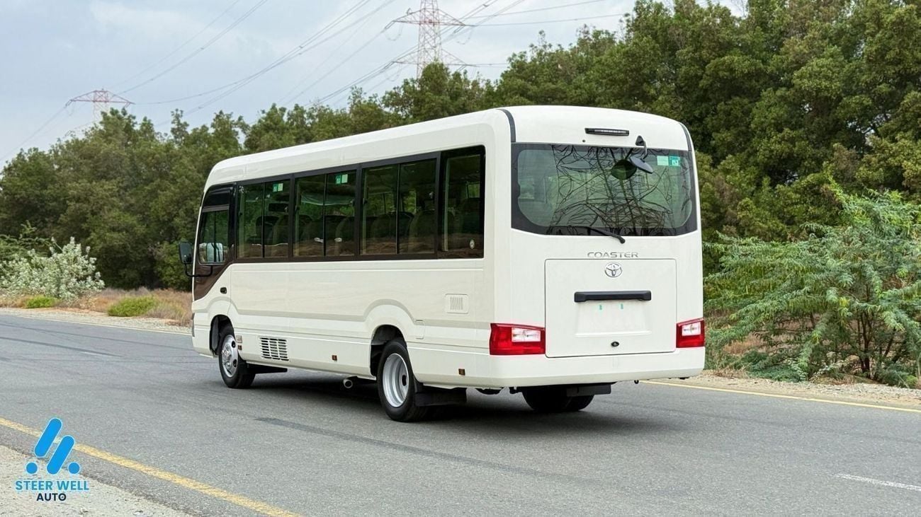Toyota Coaster  2025 | 23-Seater | 4.0L Diesel | RWD | GCC Specs | Full Option White | BEST PRICE