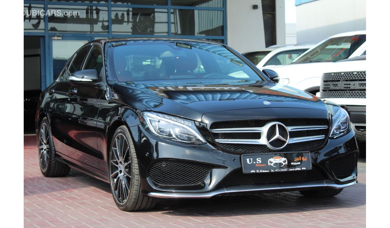 مرسيدس بنز C200 AMG GCC 2015 LOW MINT IN CONDITION