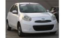 Nissan Micra NISSAN MICRA 2015 WHITE GCC EXCELLENT CONDITION WITHOUT ACCIDENT