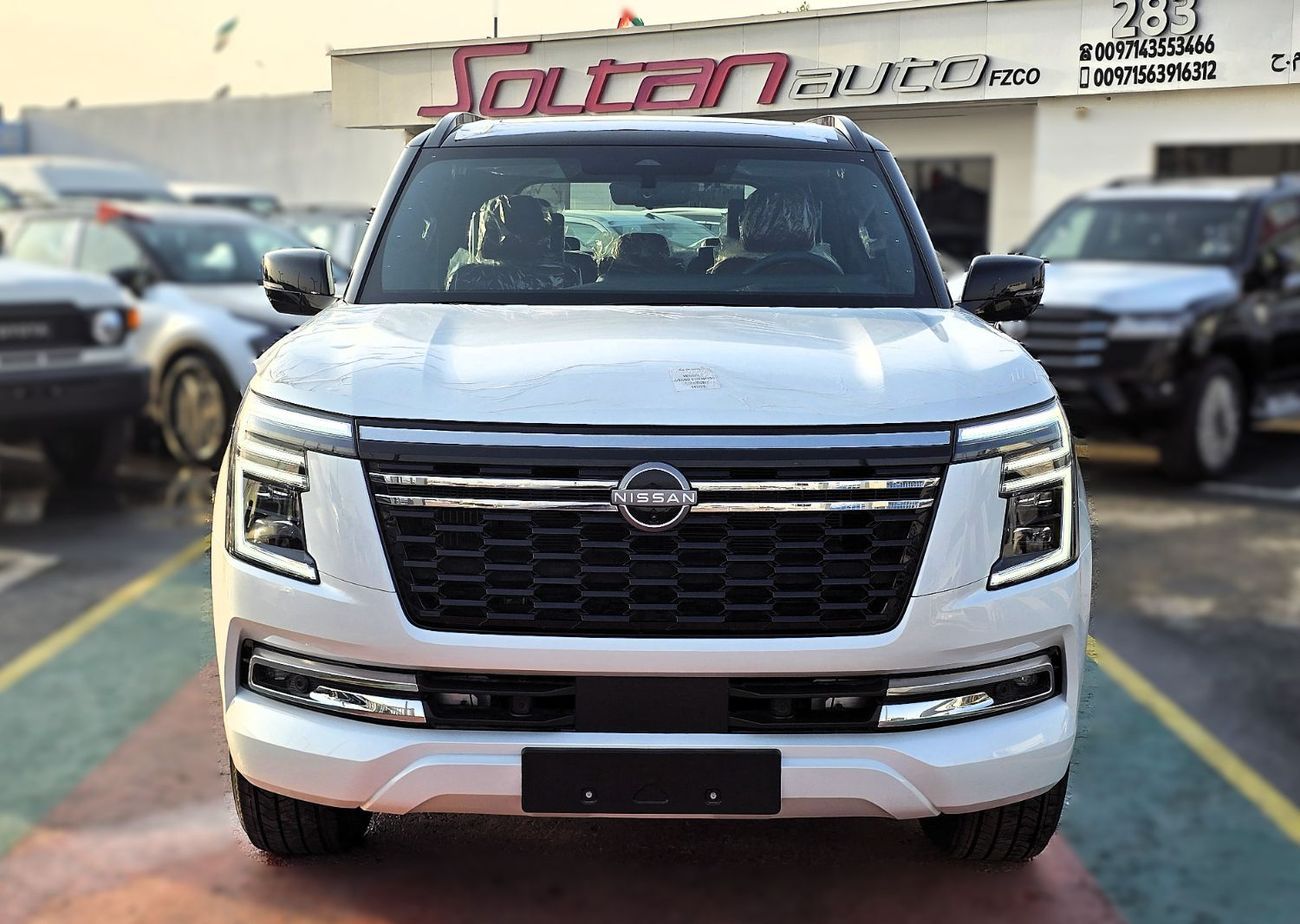 نيسان باترول Nissan Patrol Platinum SE 3.8L Petrol 4WD Gcc  white insid red 2026 Model