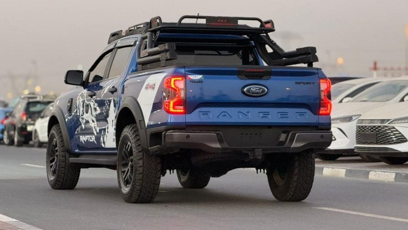 Ford Ranger 2023 | 2.0L DIESEL | AT | RHD | FACELIFTED TO RAPTOR 2025 MODEL | HEAVY 4X4 SPORTS BAR WITH BASKET |