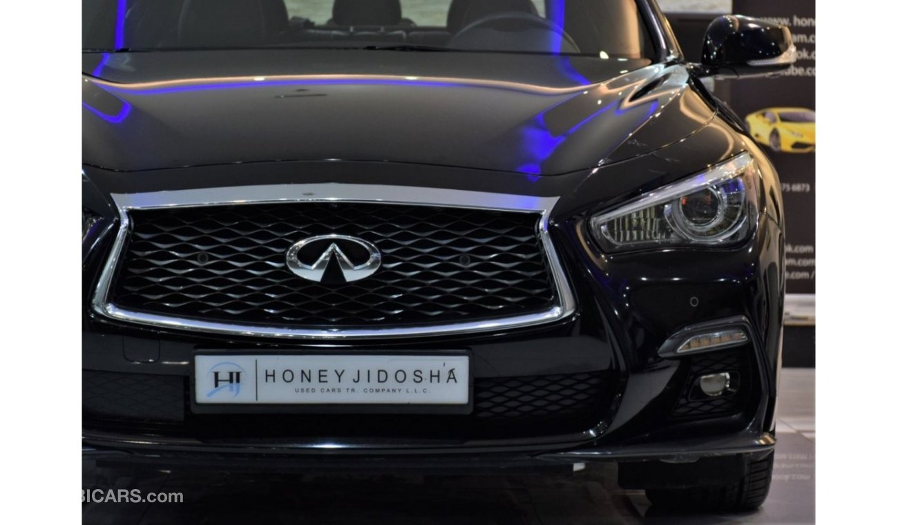 Infiniti Q50 EXCELLENT DEAL for our Infiniti Q50s Red Sport 3.0t 400HP 2018 Model!! in Black Color! GCC Specs