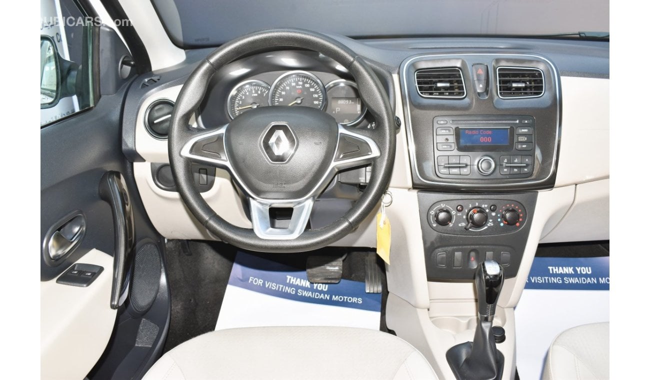 Renault Symbol AED 399 PM | 1.6L PE GCC DEALER WARRANTY