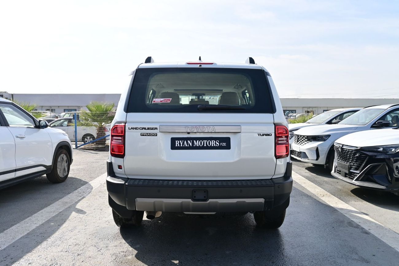 تويوتا برادو Toyota Land Cruiser Prado 2.4L Turbo, 4WD, Color White Model 2025