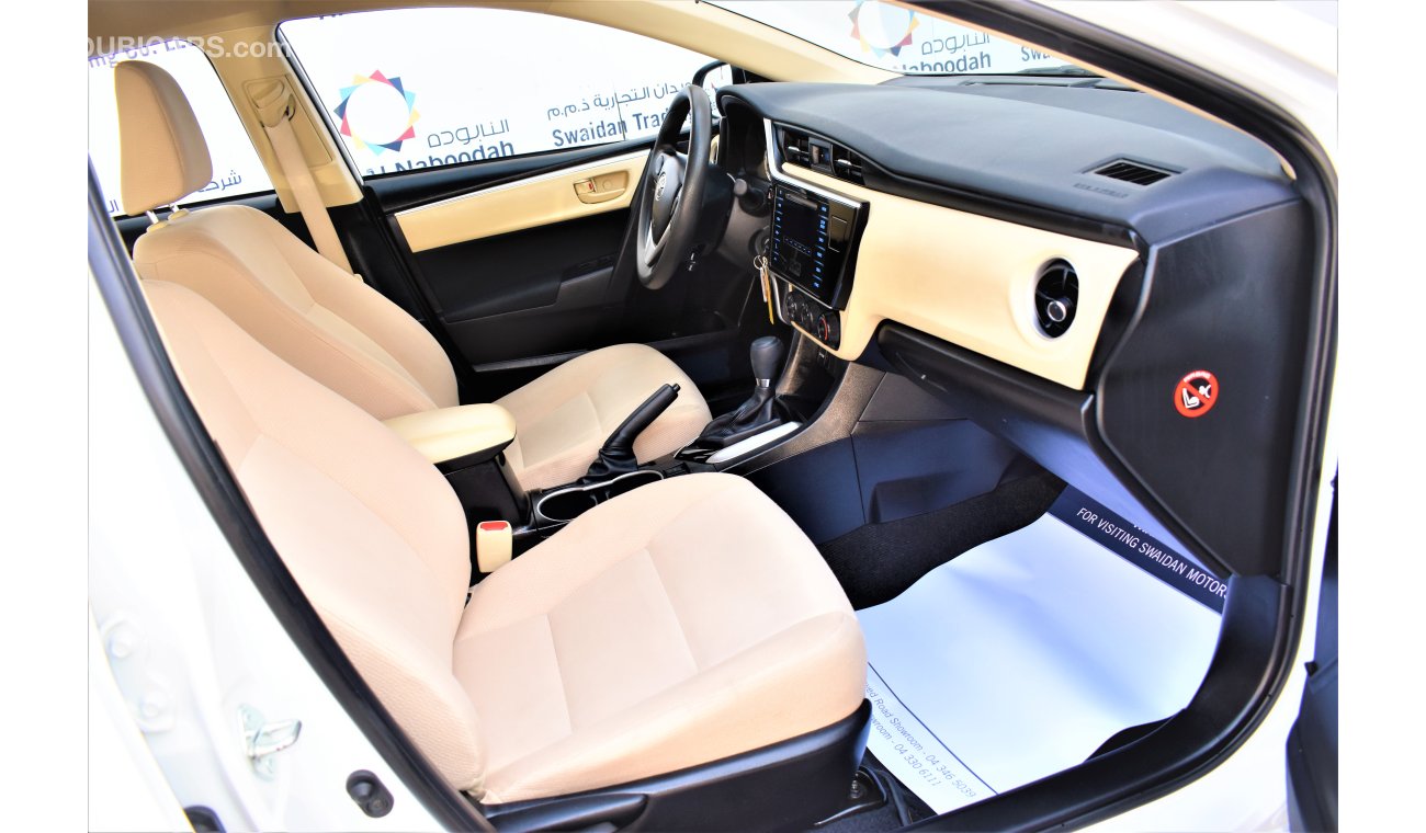 Toyota Corolla AED 1192 PM | 2.0L SE GCC WARRANTY