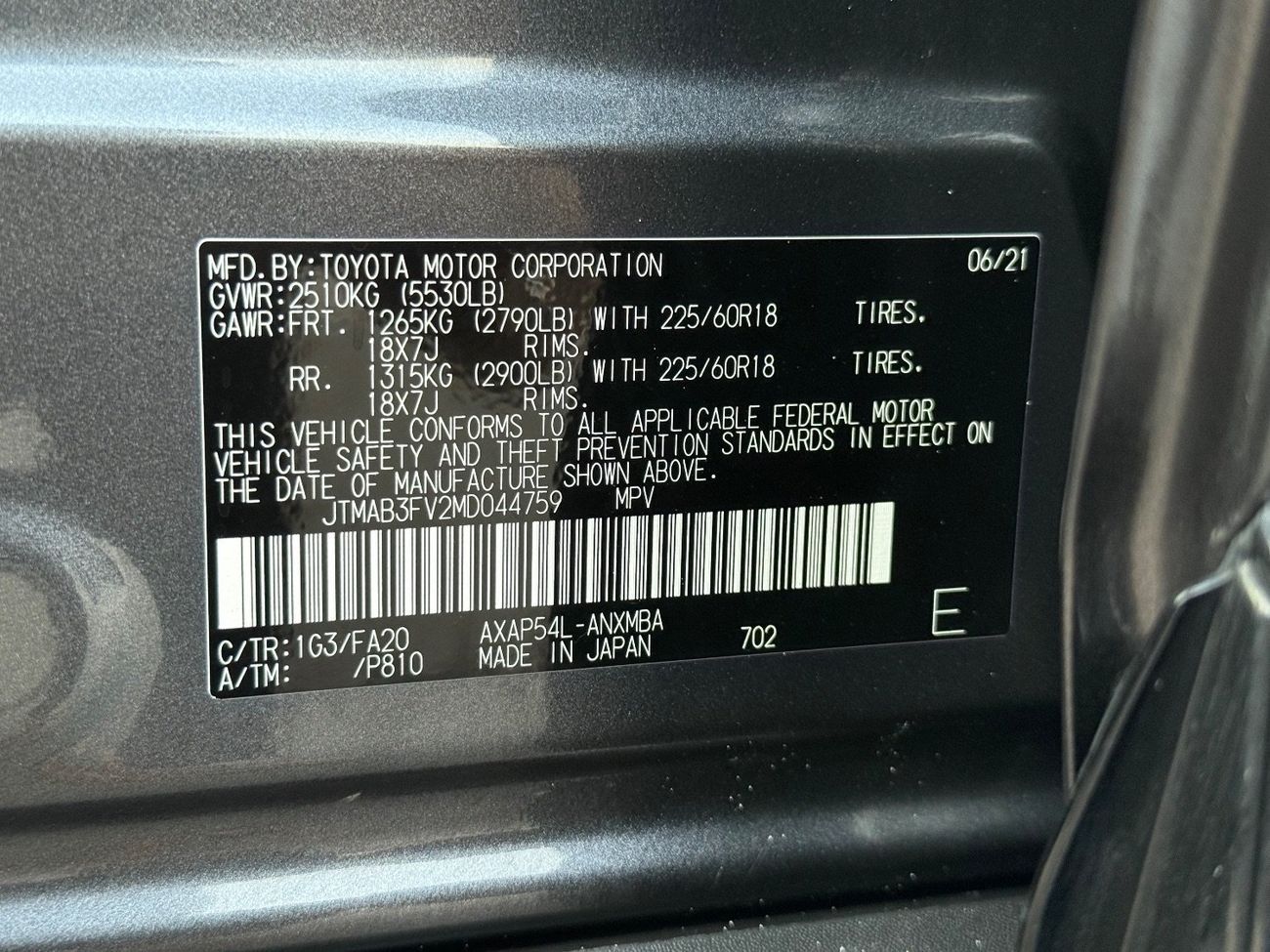 تويوتا راف ٤ VXR HEV 2.5L (219 HP) AWD 2021 TOYOTA RAV4 PRIME SE PLUG-IN HYBRID 4x4 FULL OPTIONS IMPORTED FROM US