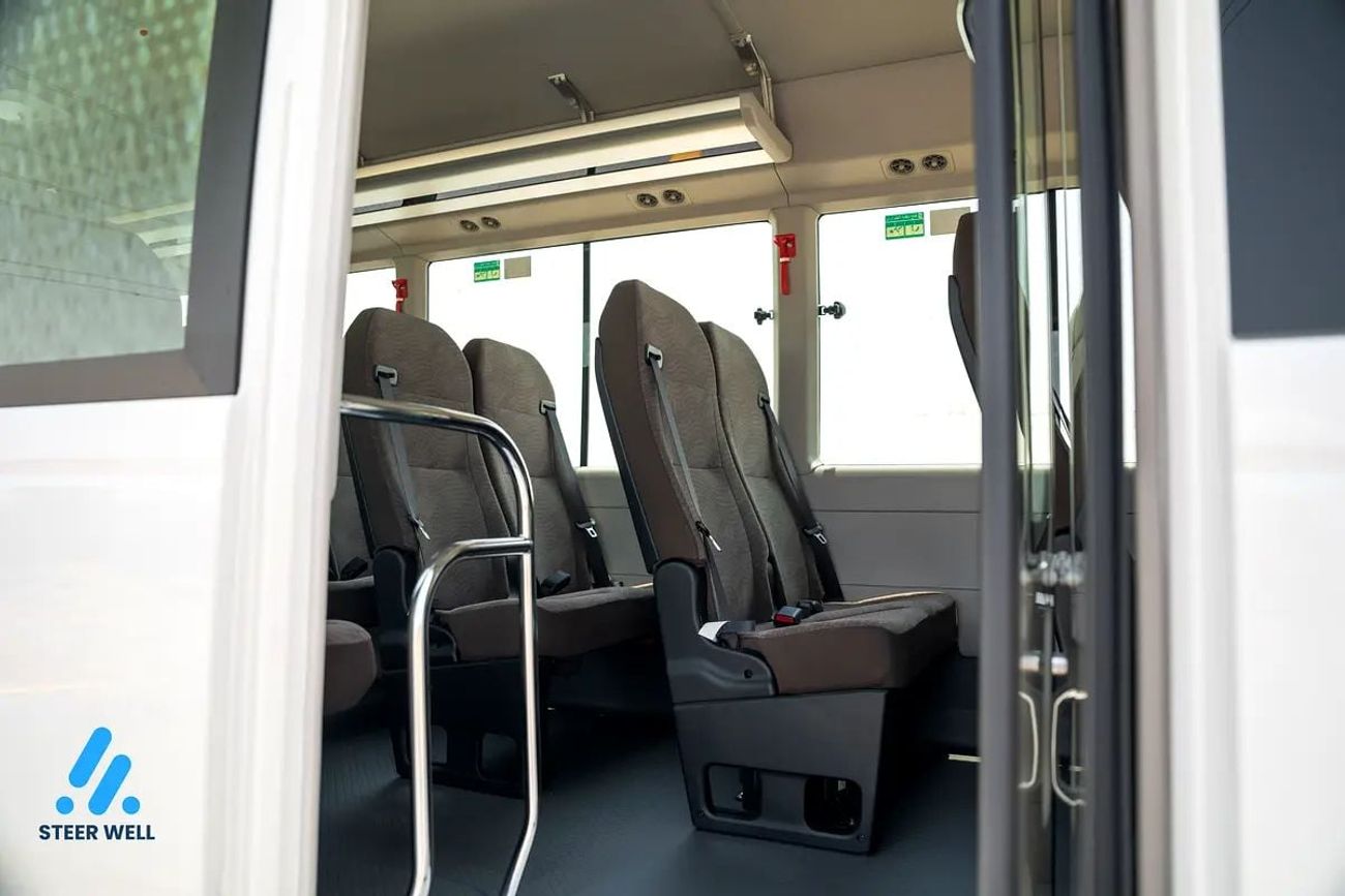 Toyota Coaster BUS 2025 | 23-Seater Bus 4.0L Diesel RWD GCC Specs Full Option White | Contact Now