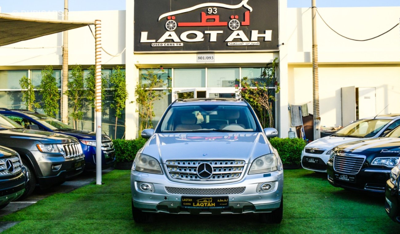 Mercedes-Benz ML 350 خليجى - رقم  واحد - فتحة  - جلد - حساسات - رنجات - خشب - جناح خلفى بحالة ممتازة لاتحتاج لمصاريف