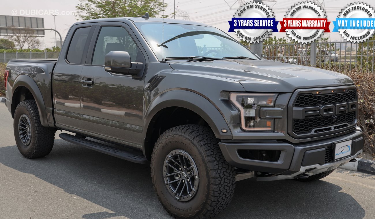 Ford Raptor 2020  SuperCab 3.5L-V6 GCC, 0km w/ 3Yrs or 100,000km Warranty + 3Yrs Service @ AL Tayer