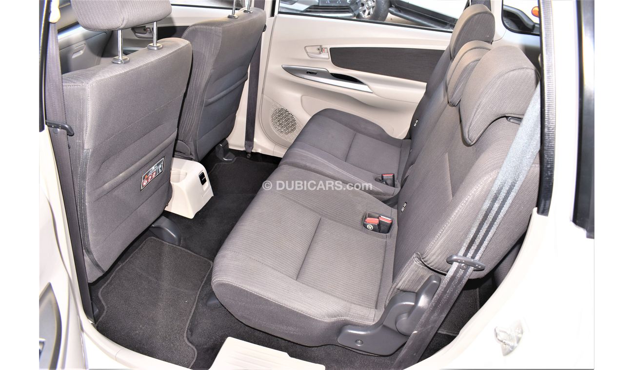 Toyota Avanza AED 1232 PM | 1.5L G 7-STR GCC WARRANTY