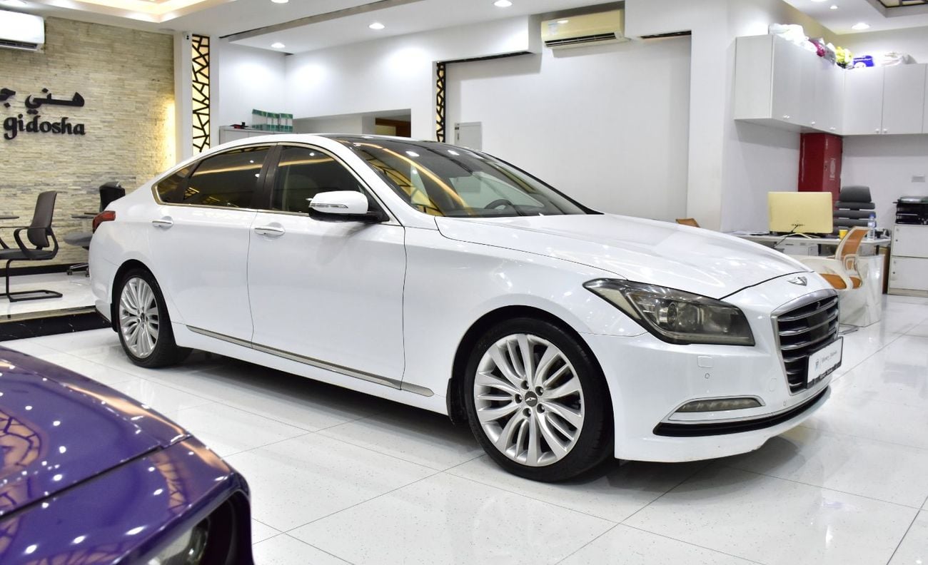 Hyundai Genesis PLATINUM EXCELLENT DEAL for our Hyundai Genesis 3.8 ( 2016 Model ) in White Color GCC Specs