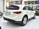 Infiniti QX70 EXCELLENT DEAL for our Infiniti QX70 ( 2020 Model ) in White Color GCC Specs