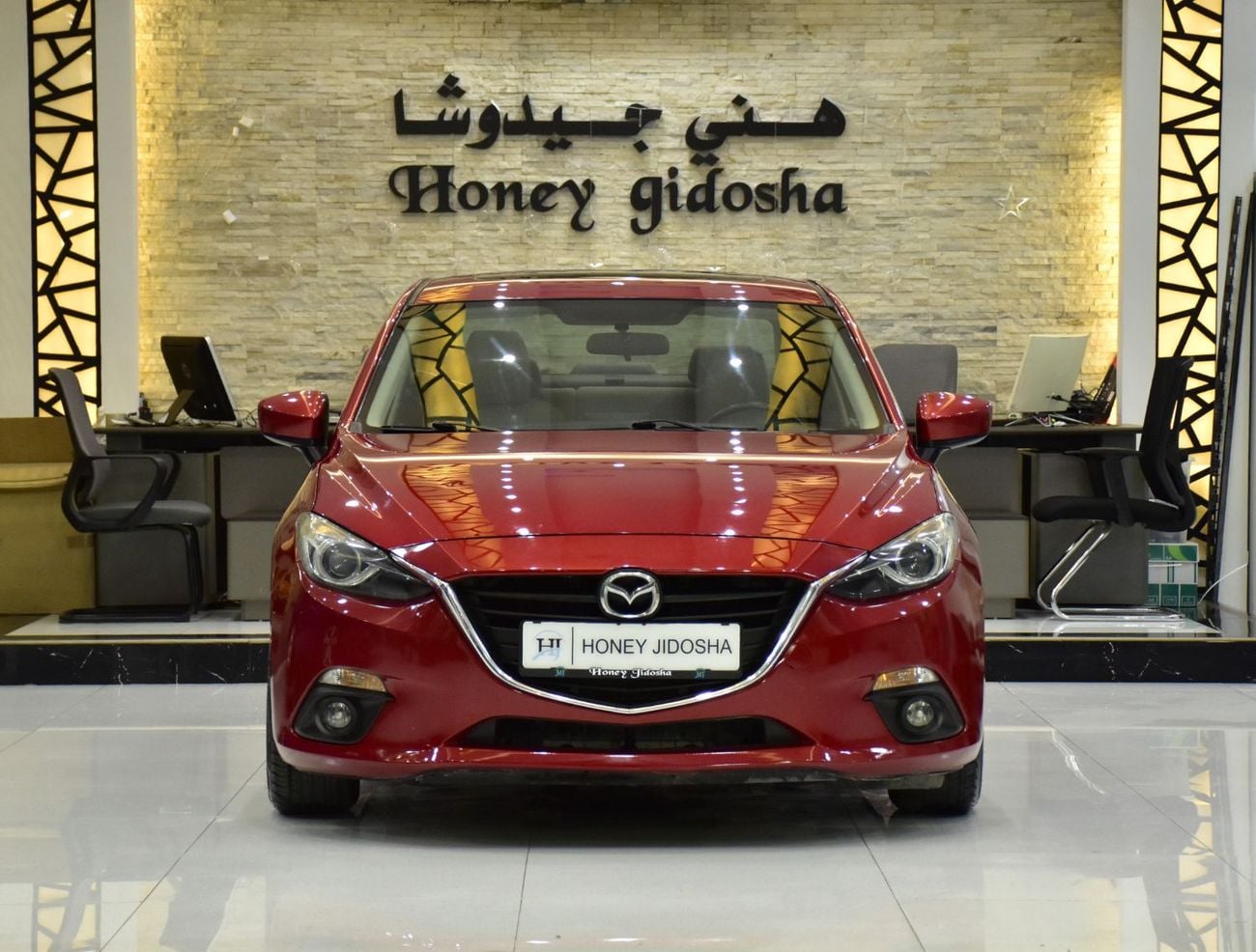 Mazda 3 EXCELLENT DEAL for our Mazda 3 ( 2015 Model ) in Red Color GCC Specs