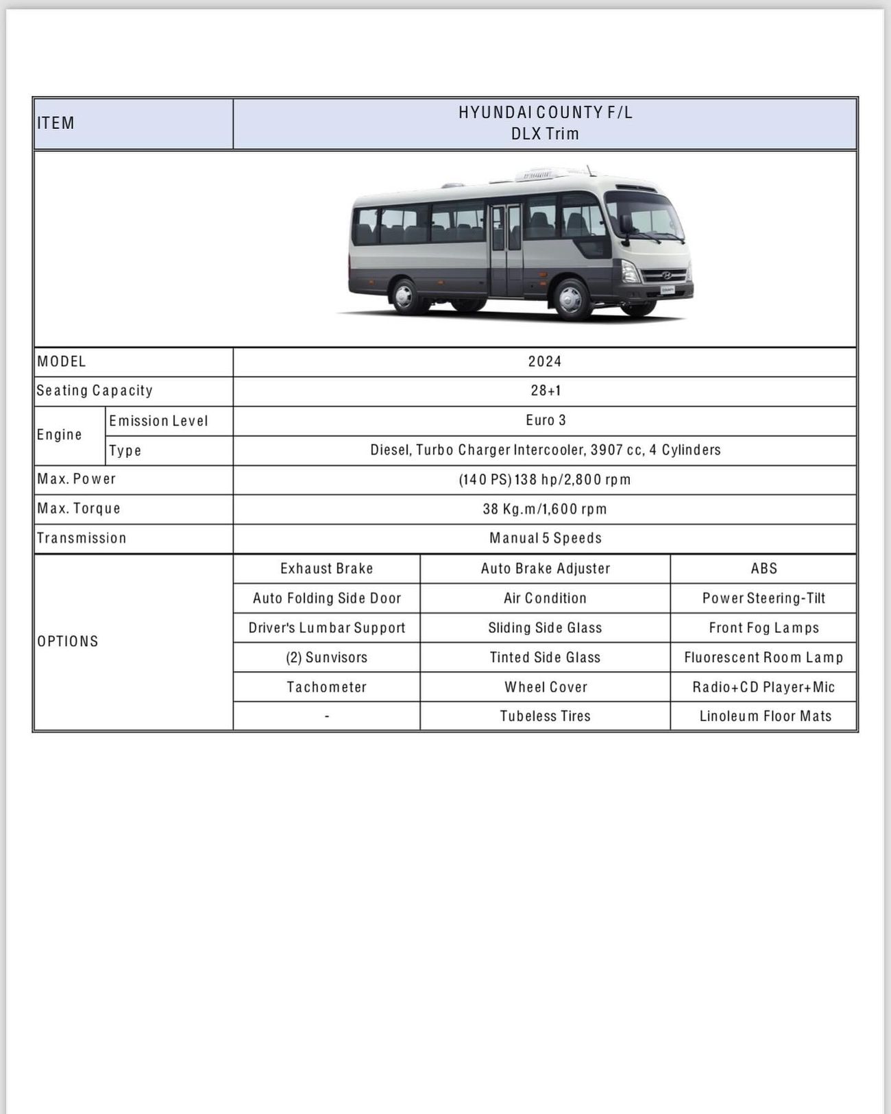 Hyundai County diesel