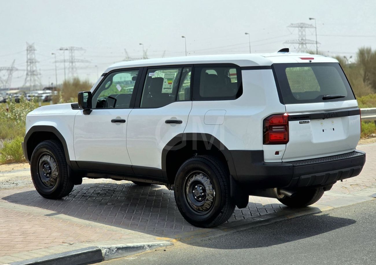 تويوتا برادو TOYOTA PRADO PETROL 2.4T - URBAN - E - FULLY BASIC - 2025 MODEL - WHITE INSIDE BLACK - OMANI