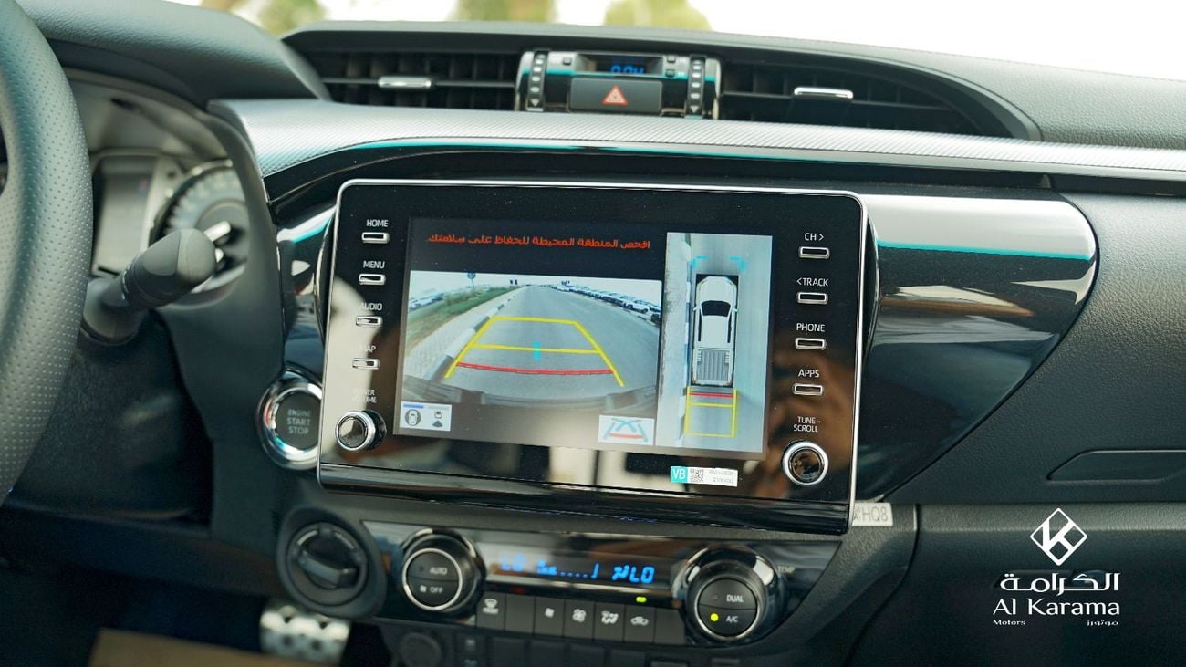 تويوتا هيلوكس محرك V6 | كامل المواصفات | كاميرا 360 درجة | مبدلات سرعة يدوية | هيكل عريض | لون أسود أنيق |