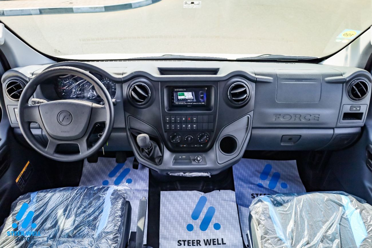 فورس أوربانيا 2026 GCC Specs | 14-Seater | 2.6L Turbo DSL | High Roof | 5 Speed MT | Passenger Van | For Export