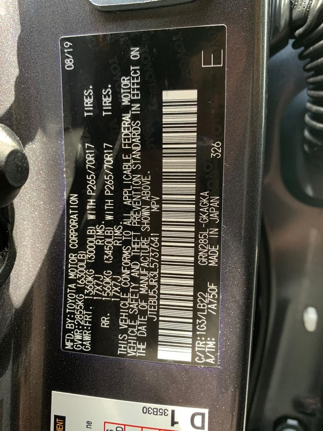 Toyota 4Runner 2020 SR5 PREMIUM SUNROOF 4x4 AIRBAGS ORIGINAL US SPEC