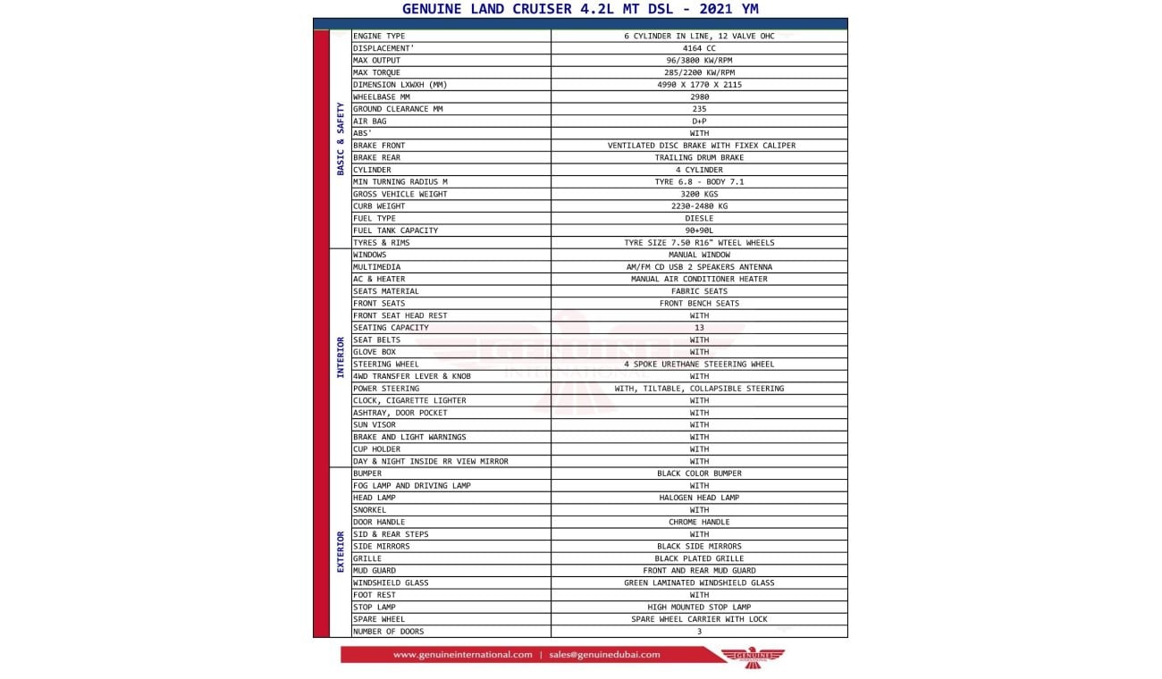 تويوتا لاند كروزر هارد توب HZJ78 - 13 Str - 4.2L V6 Dsl - 2021 Model available for Export